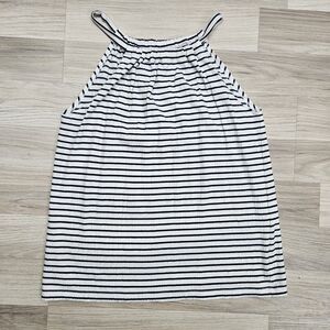 MAX STUDIO Womens White Cotton Stripe Strappy Shirt Size Medium